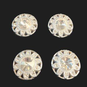 MAGNETIC NUMBER PINS "RADIANCE" Silver& Clear set of 4 NEW in box by ORNAMENTS